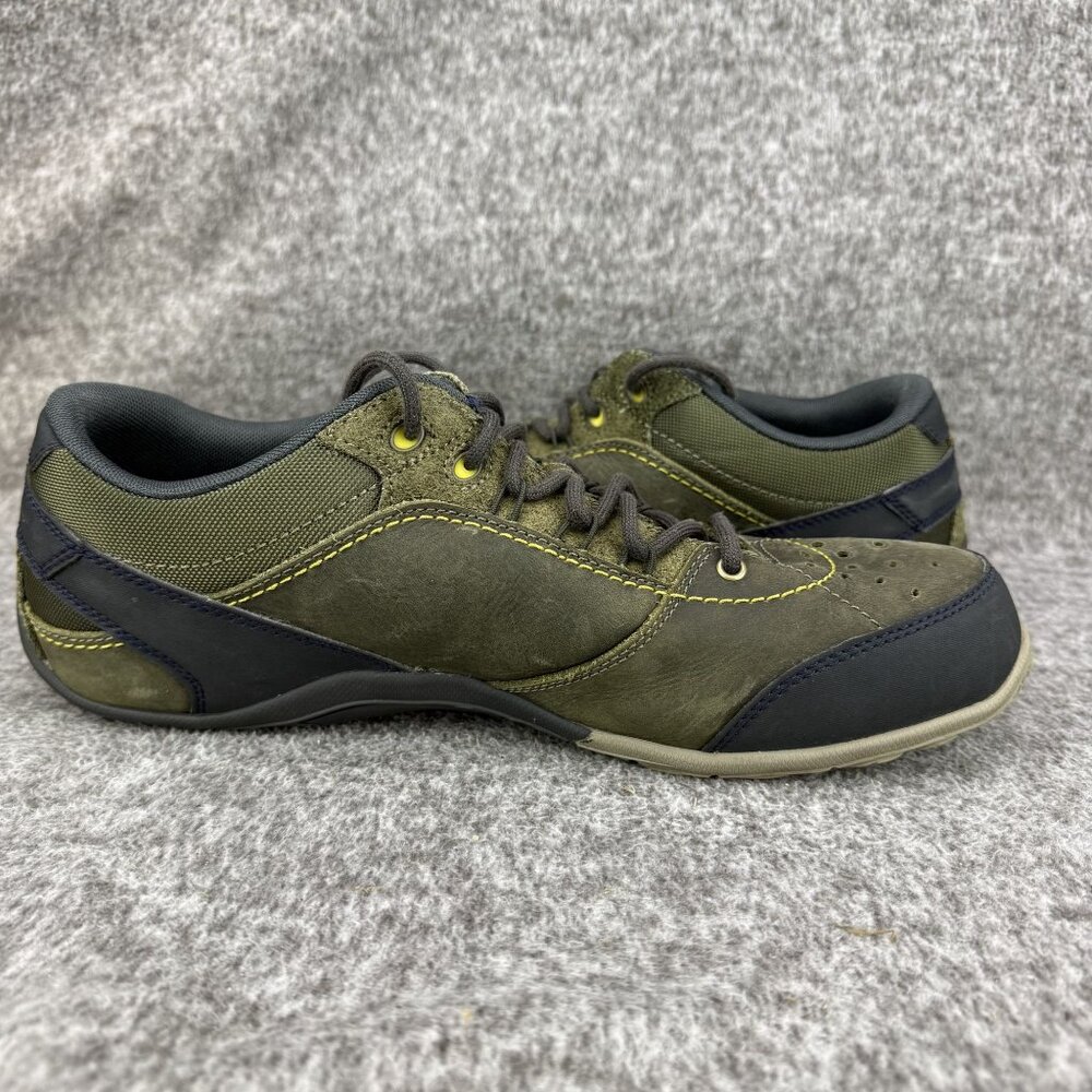 ✅ Mens 10 Merrell Wraith Fire Olive Leather Low Top Lace Up Trail Hiking Shoes - Picture 10 of 13